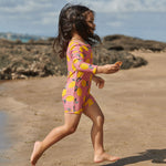 ONE PIECE BATHING TRUNKS | Lemmony Rose Print-Extra Img - 2