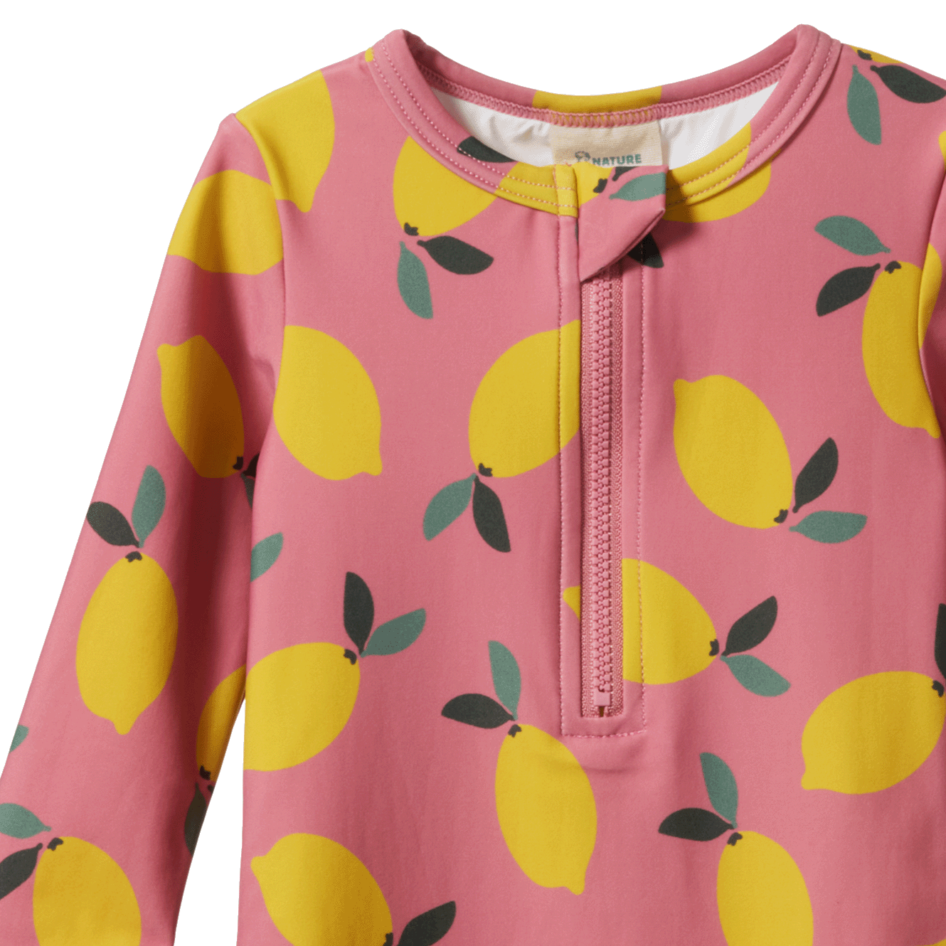 ONE PIECE BATHING TRUNKS | Lemmony Rose Print-Extra Img - 2