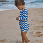ONE PIECE BATHING TRUNKS | Waves Blue Print-Web-hover