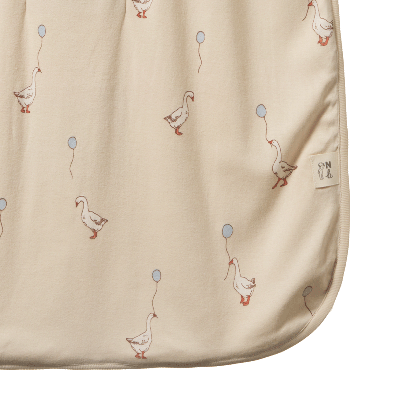 ORGANIC COTTON & MERINO SLEEPING BAG | Goose Lullaby Print-Extra Img - 1