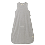 ORGANIC COTTON & MERINO SLEEPING BAG | Grey Marl Stripe-Web-front