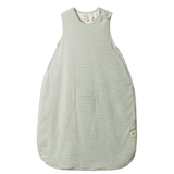 ORGANIC COTTON & MERINO SLEEPING BAG | Nettle Pinstripe-Web-front