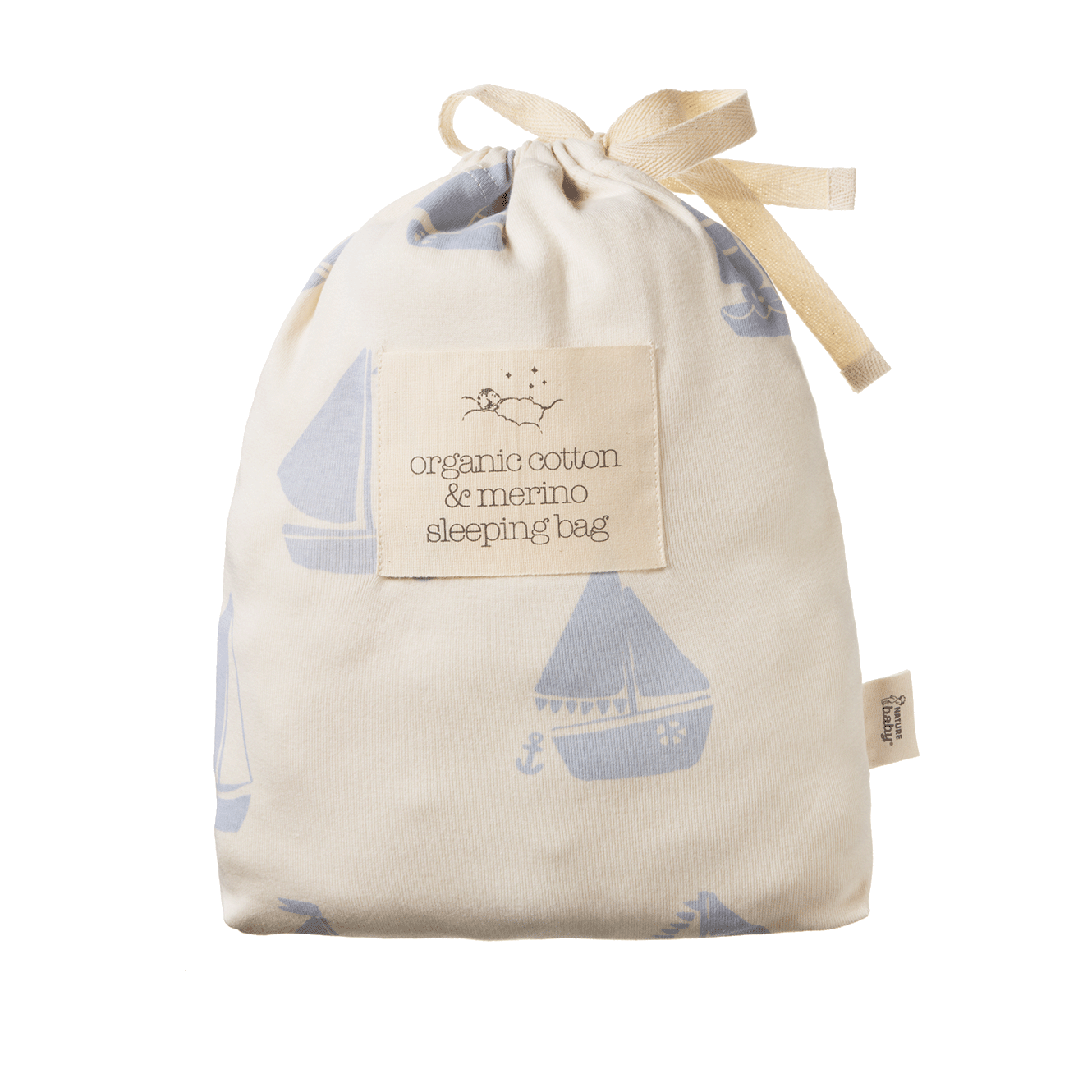 ORGANIC COTTON & MERINO SLEEPING BAG | Regatta Blue Print-Web-hover