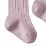 ORGANIC COTTON RIB SOCKS | Lilac-Extra Img - 2