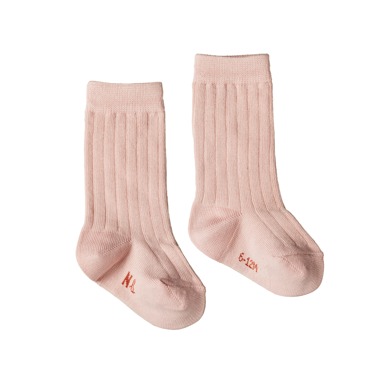 ORGANIC COTTON RIB SOCKS | Rose Bud-Web-front