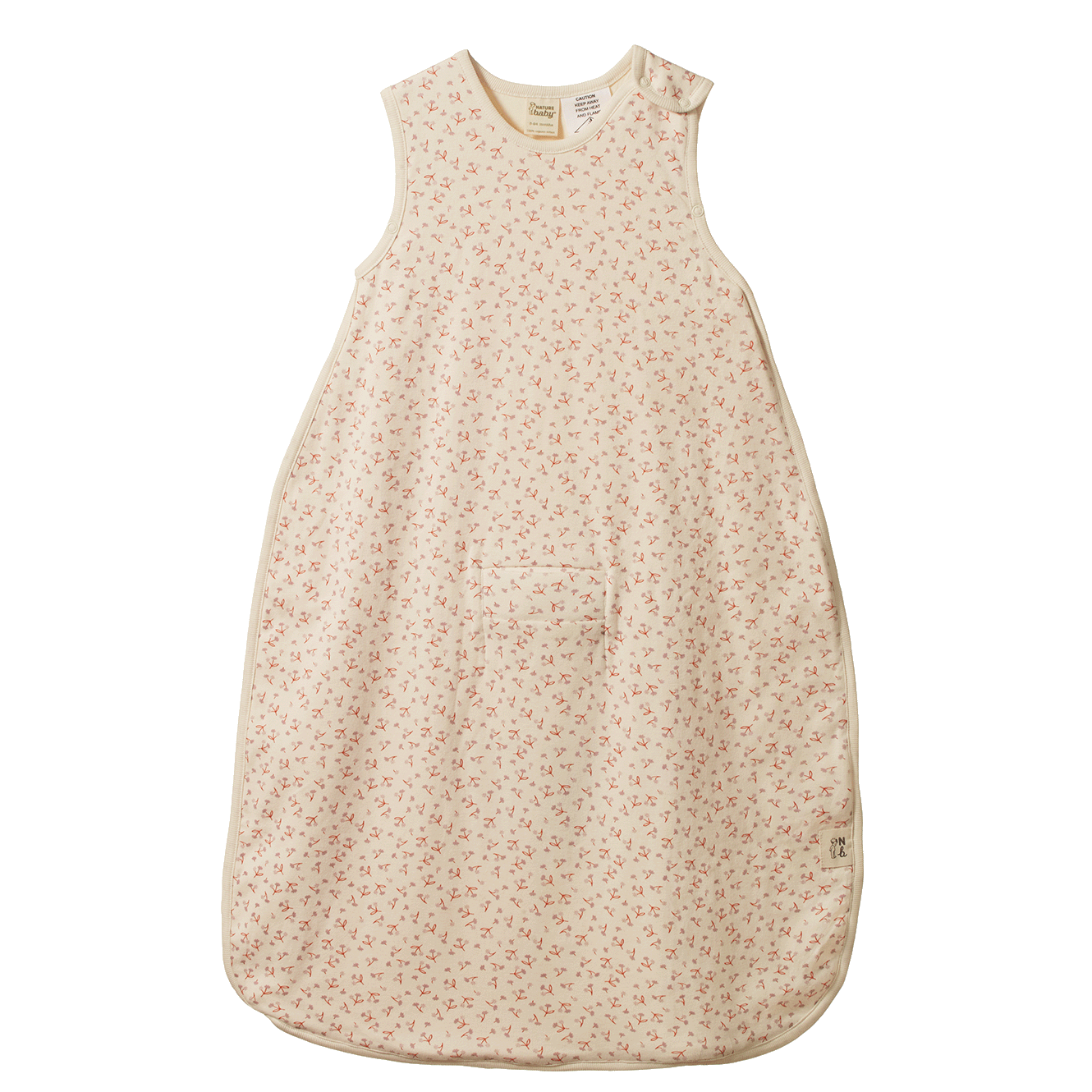 ORGANIC COTTON SLEEPING BAG | Dandelion Print-Web-front