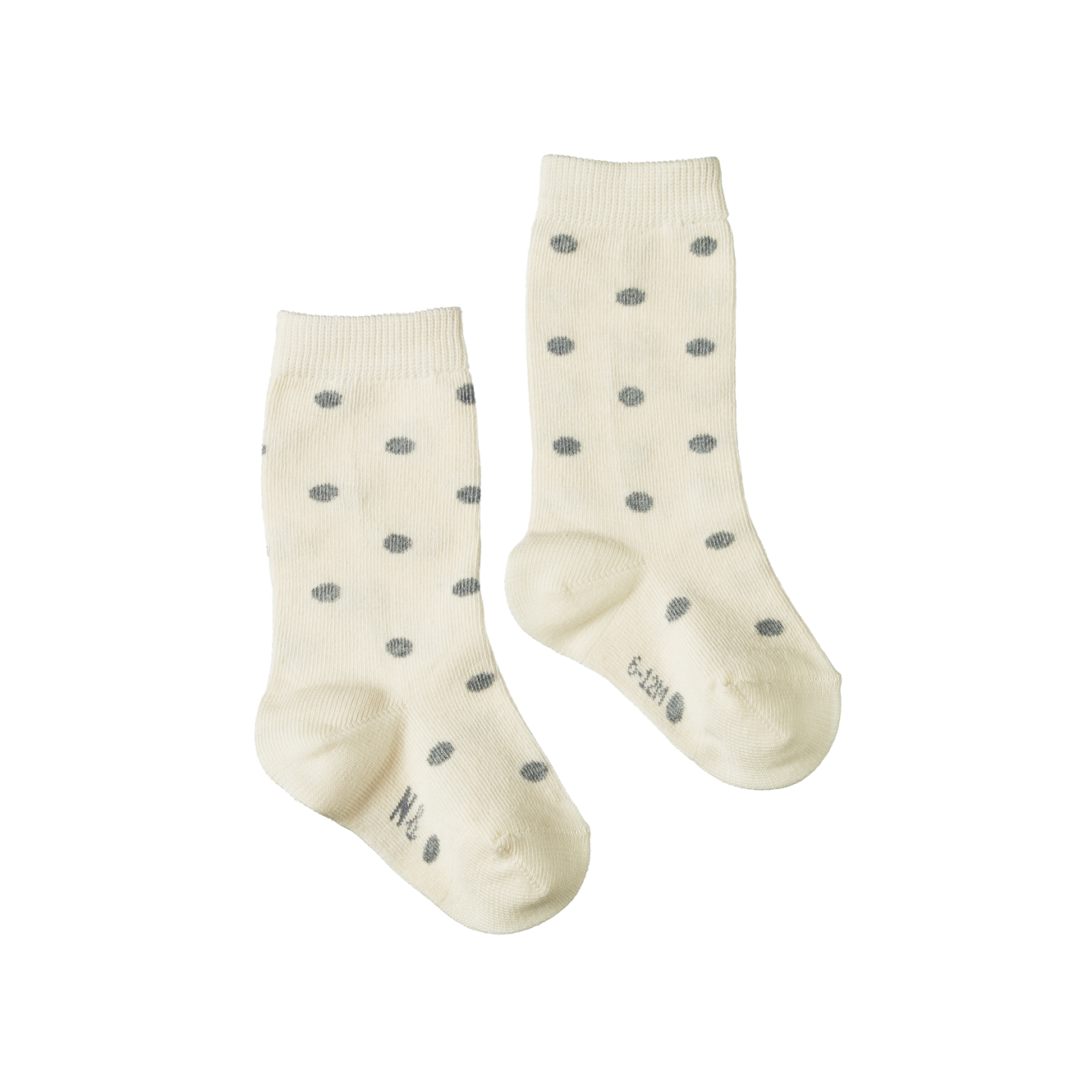 ORGANIC COTTON SOCKS | Grey Polka Dot-Web-front