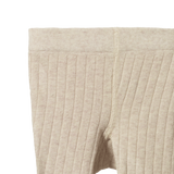 ORGANIC COTTON TIGHTS | Oatmeal Marl-Extra Img - 1