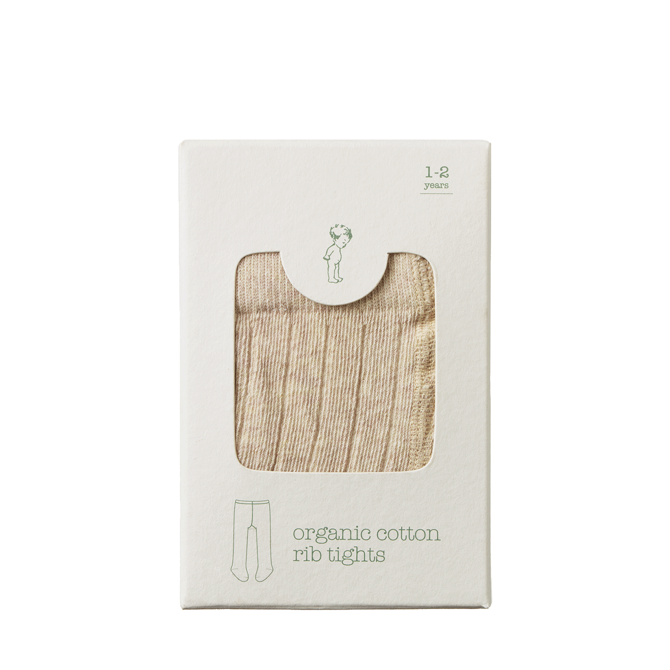 ORGANIC COTTON TIGHTS | Oatmeal Marl-Extra Img - 2