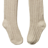 ORGANIC COTTON TIGHTS | Oatmeal Marl-Extra Img - 2