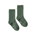 ORGANIC WOOL RIB SOCKS | Nettle-Web-front