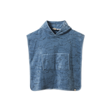 ORG COTTON PONCHO TOWEL | Blue Whale Print-Web-front