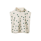 ORG COTTON PONCHO TOWEL | Flora Natural Print-Web-front