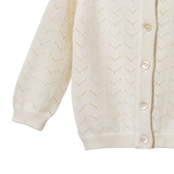 PIPER CARDIGAN | Natural Pointelle-Extra Img - 1