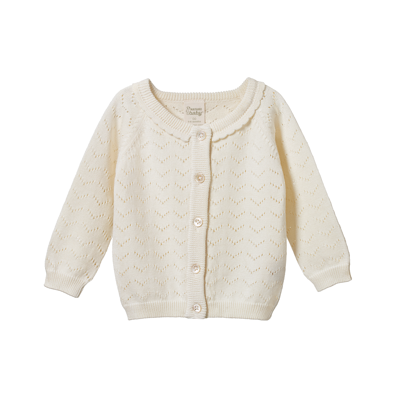 PIPER CARDIGAN | Natural Pointelle-Web-front