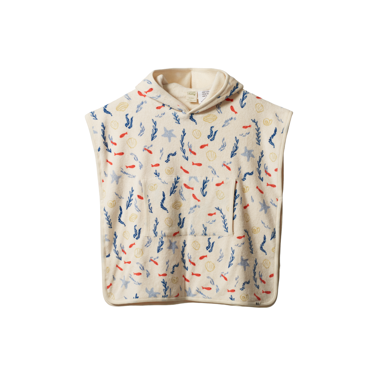 PONCHO TOWEL | Snorkel Print Terry-Web-front