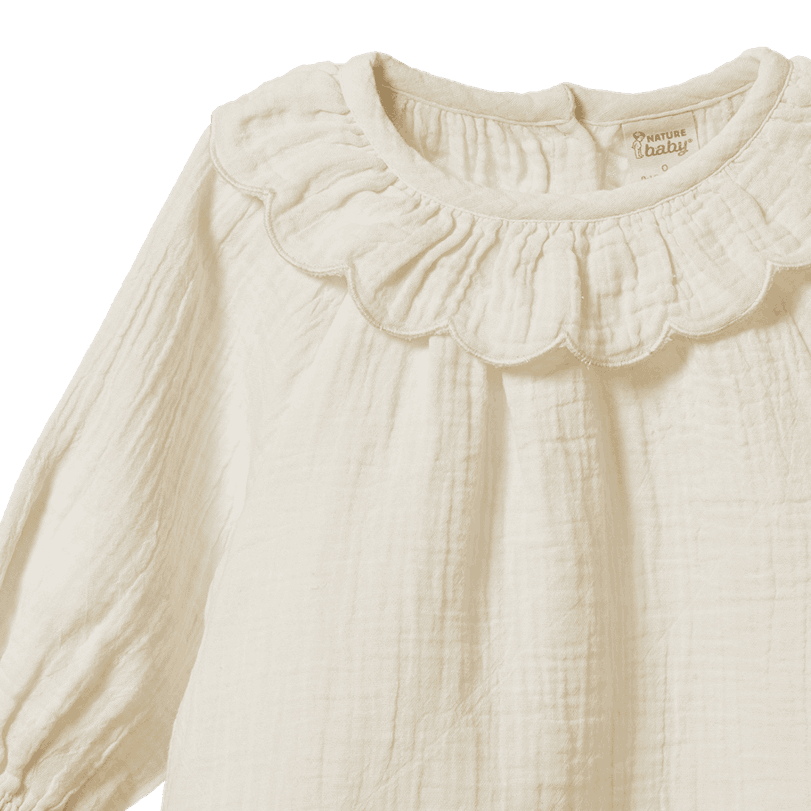 RUFFLE CAMERON BLOUSE | Natural-Extra Img - 3