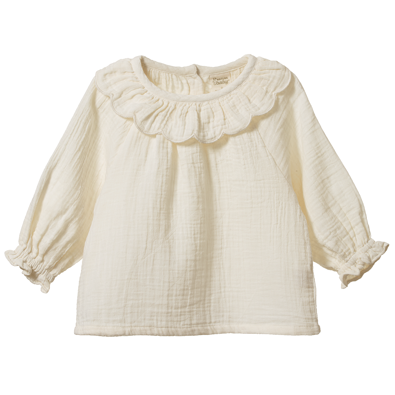 RUFFLE CAMERON BLOUSE | Natural-Web-front