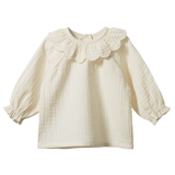 RUFFLE CAMERON BLOUSE | Natural Crinkle-Web-front
