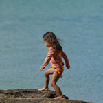 RUFFLE SWIM SHORTS | Lemmony Rose Print-Extra Img - 1