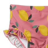 RUFFLE SWIM SHORTS | Lemmony Rose Print-Extra Img - 2