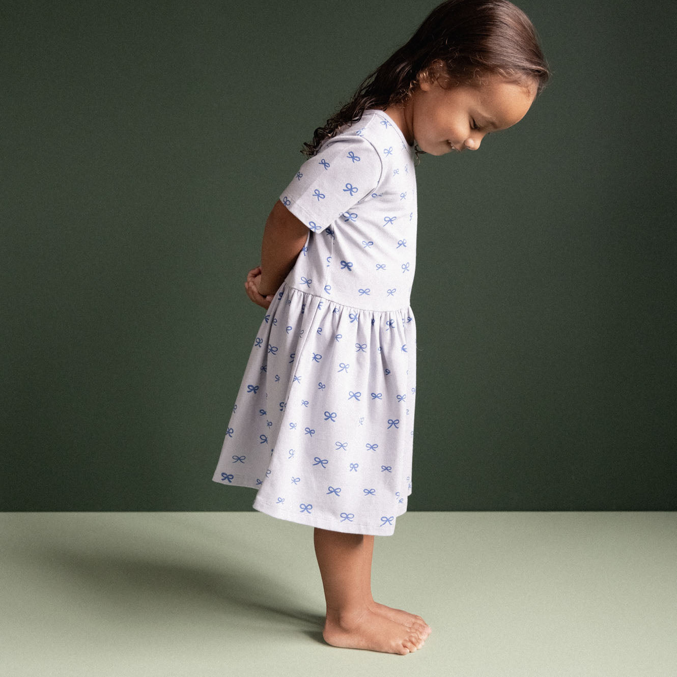 SATURDAY DRESS | Ribbons Zen Blue Print-Web-hover