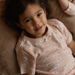 SHORTIE PYJAMA SET | Flora Stamp Rose Dust Print-Extra Img - 2