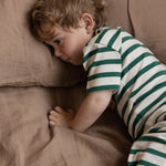 SHORTIE PYJAMA SET | Peppermint Holiday Stripe-Web-hover