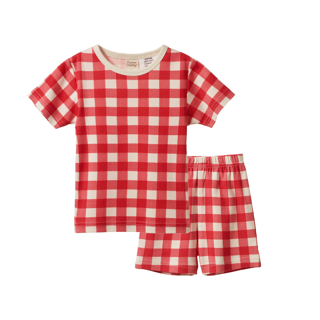 SHORTIE PYJAMA SET | Red Crispin Check-Web-front