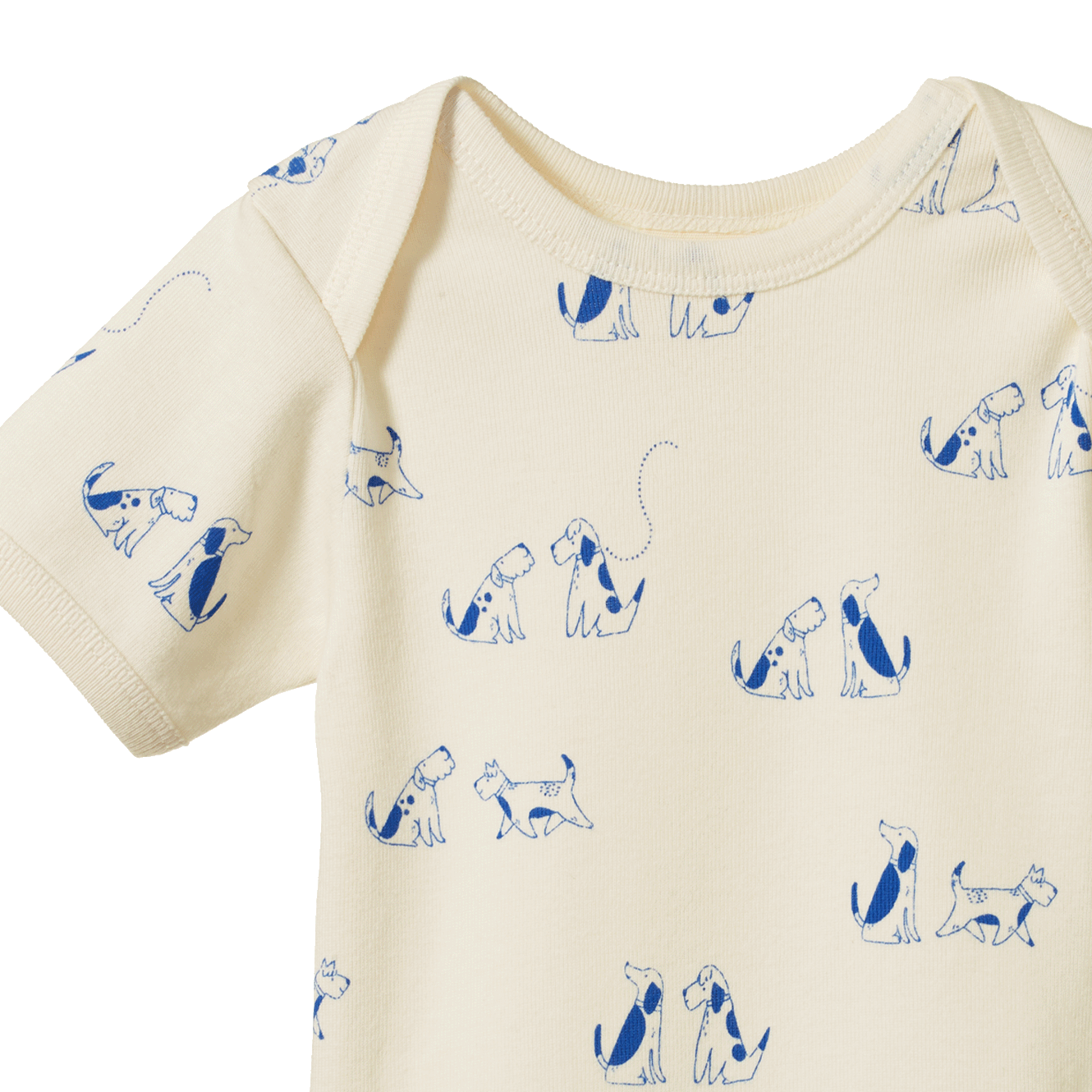 SHORT SLEEVE BODYSUIT | Dog Walk Print-Extra Img - 1