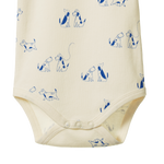 SHORT SLEEVE BODYSUIT | Dog Walk Print-Extra Img - 2