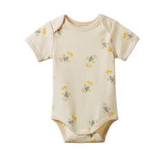 SHORT SLEEVE BODYSUIT | Fish Fable Print-Web-front