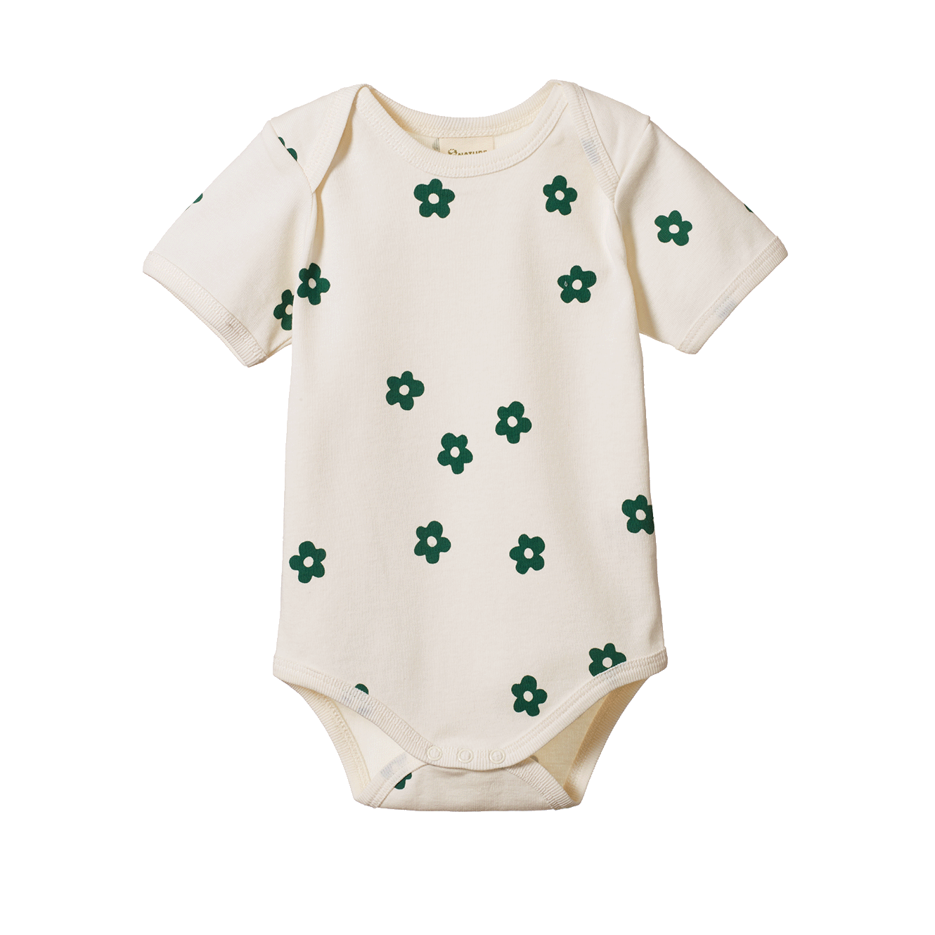SHORT SLEEVE BODYSUIT | Flora Natural Print-Web-front