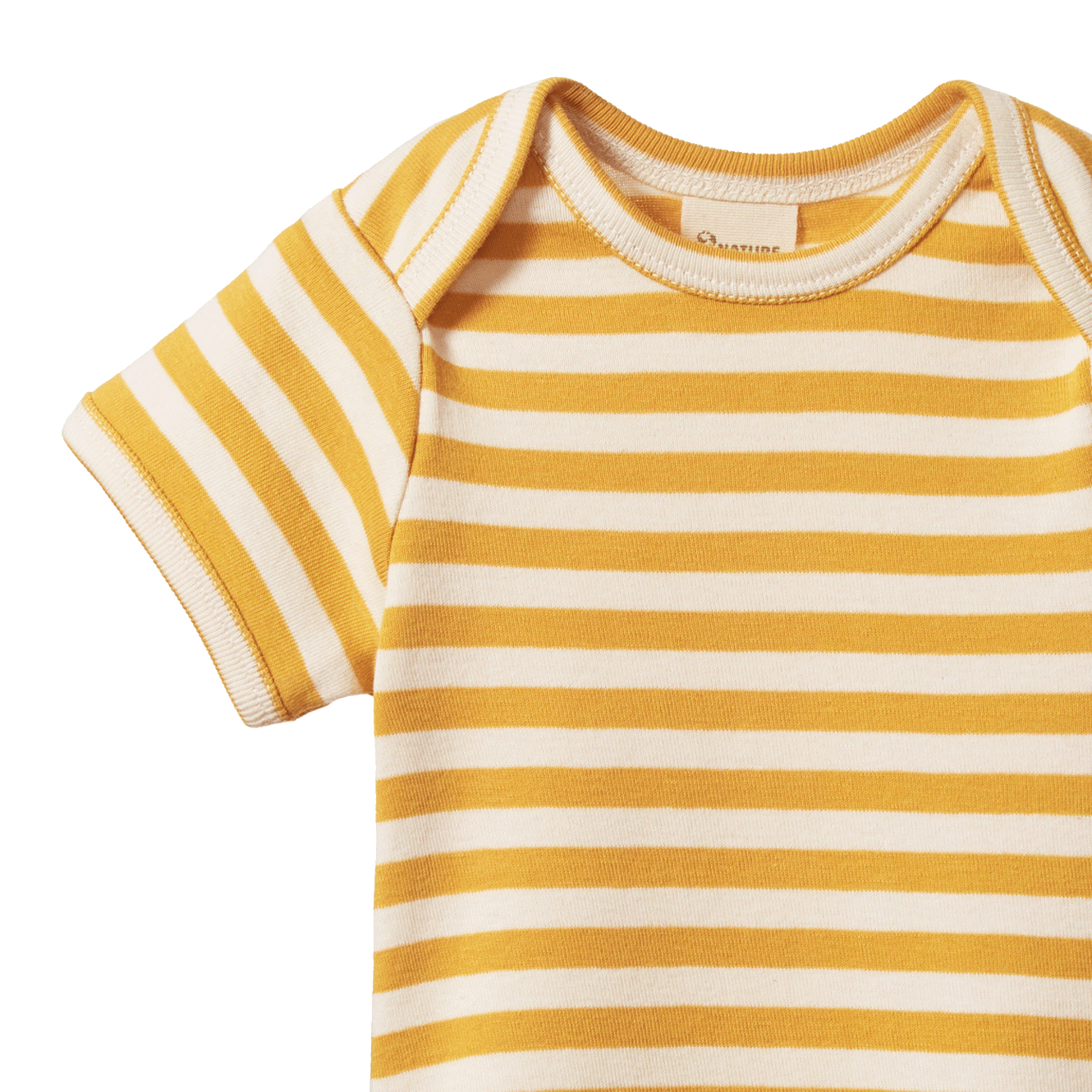 SHORT SLEEVE BODYSUIT | Golden Sea Stripe-Extra Img - 2