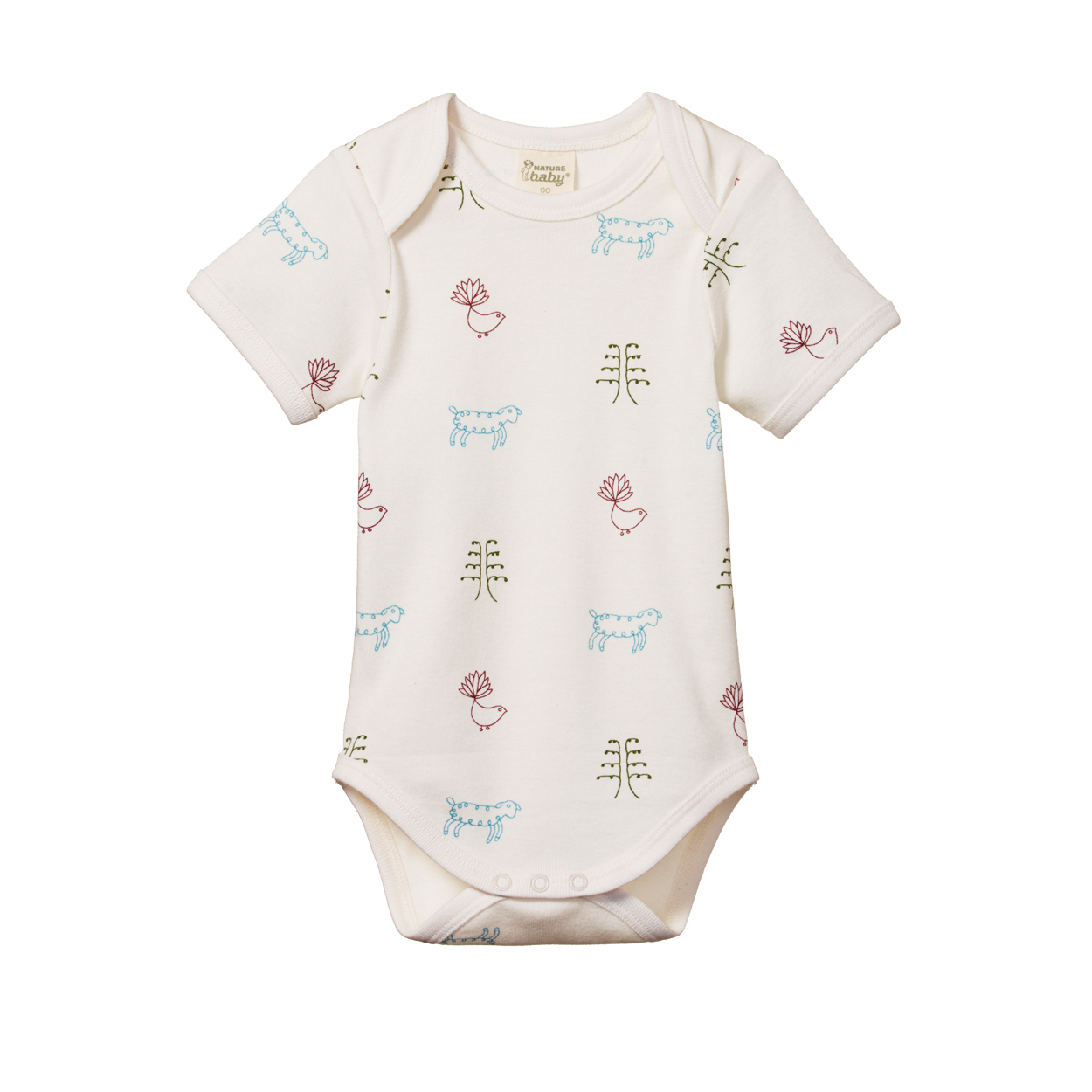 SHORT SLEEVE BODYSUIT | Nature Baby Print-Web-front