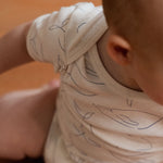 SHORT SLEEVE BODYSUIT | Whale Print-Extra Img - 2