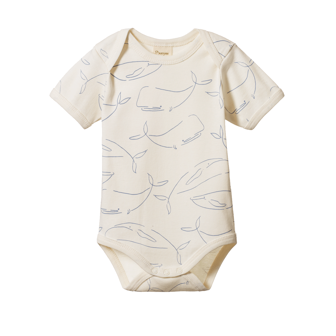 SHORT SLEEVE BODYSUIT | Whale Print-Web-front