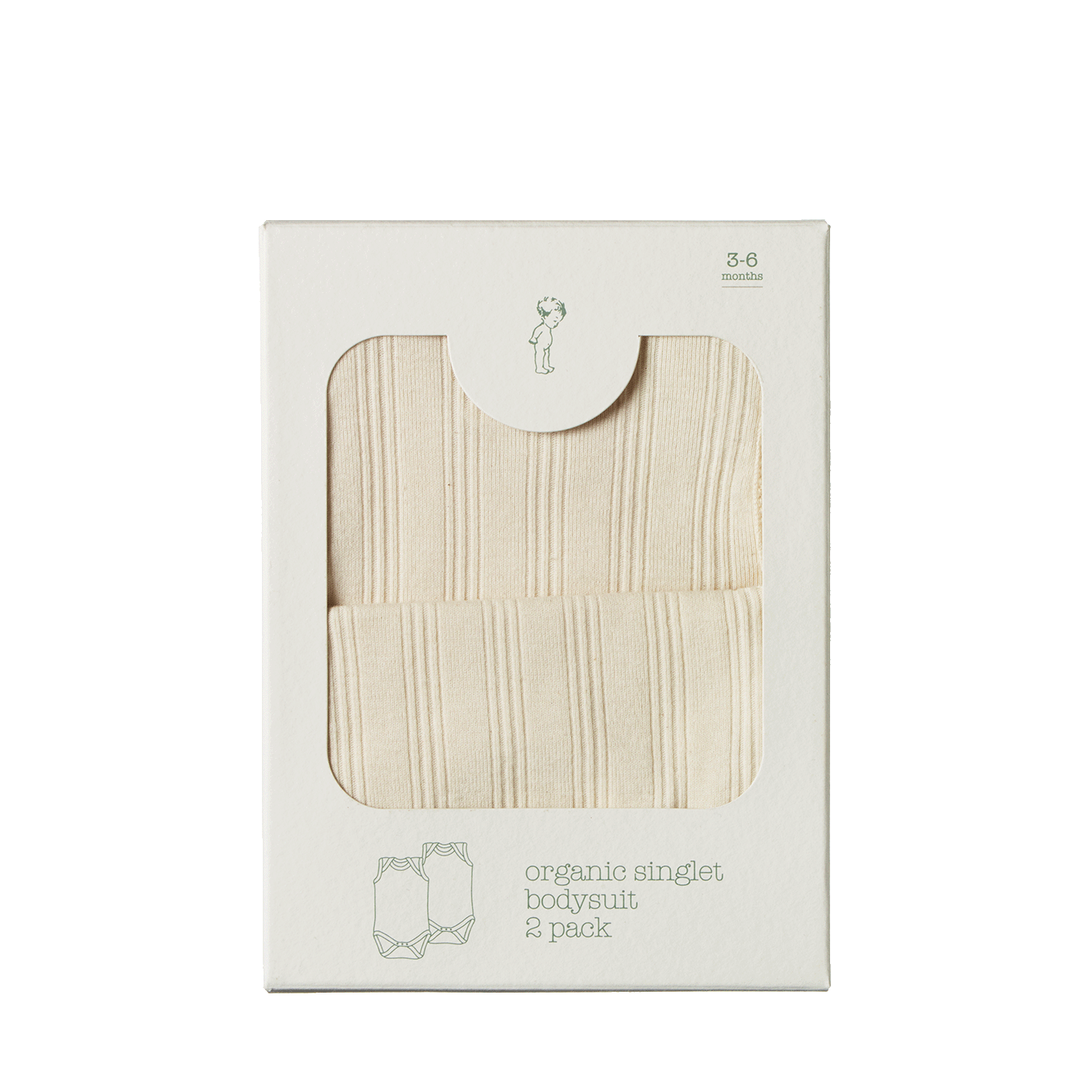SINGLET BODYSUIT DERBY 2 PACK | Natural-Extra Img - 3