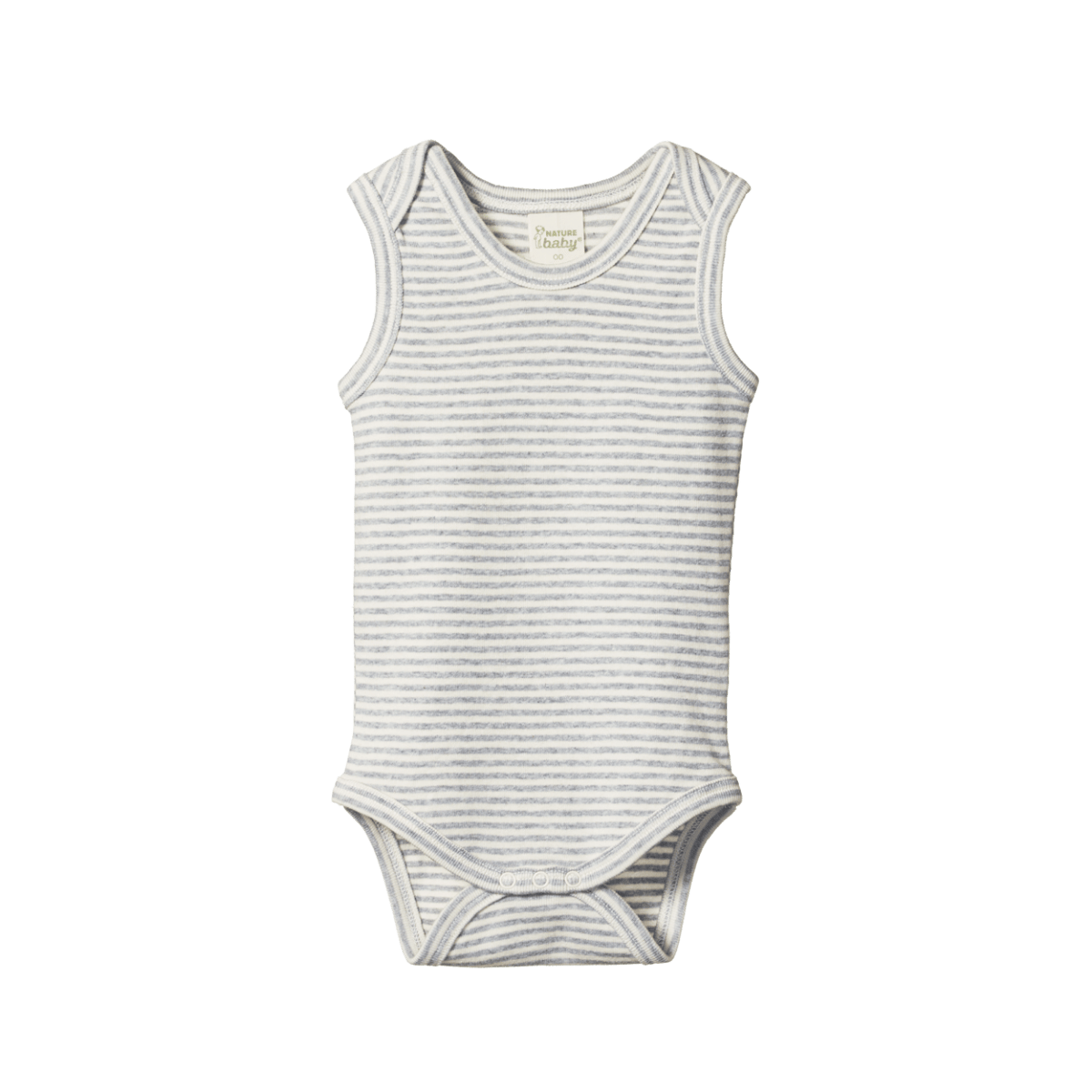 SINGLET BODYSUIT | Grey Marl Stripe-Web-front