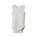 SINGLET BODYSUIT | Grey Marl Stripe-Web-front