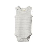 SINGLET BODYSUIT | Grey Marl Stripe-Web-front