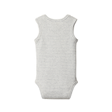 SINGLET BODYSUIT | Grey Marl Stripe-Web-hover