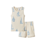 SINGLET PYJAMA SET | Regatta Blue Print-Web-front