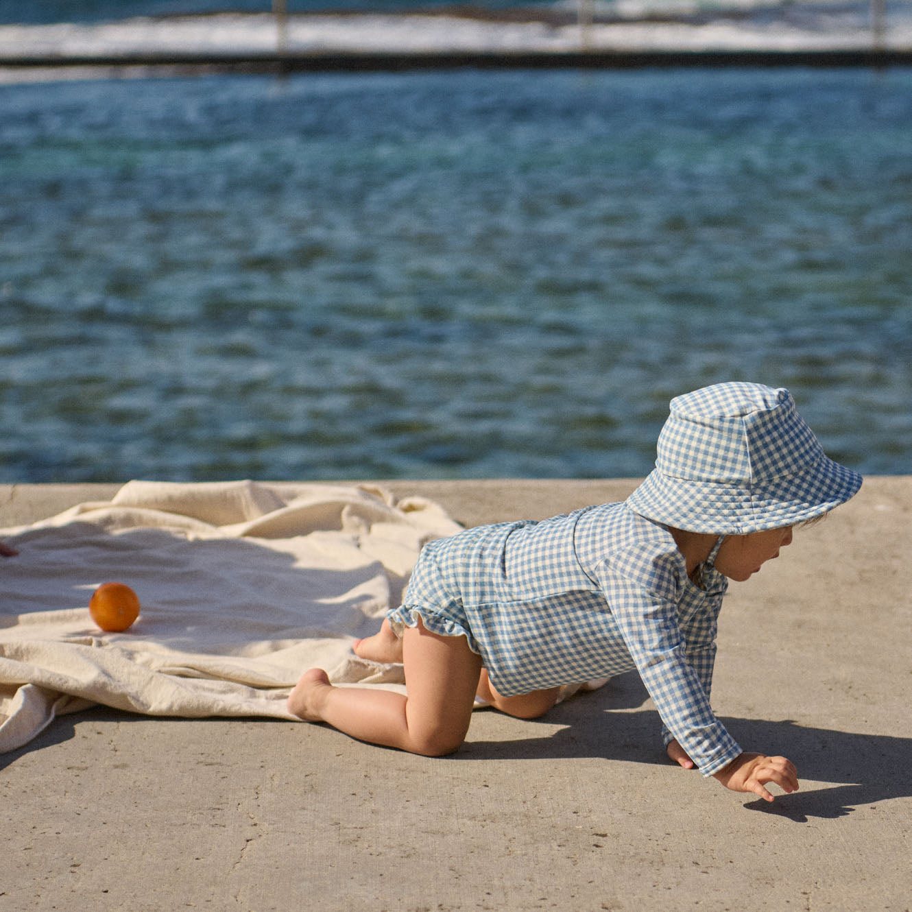 SPLASH SUNHAT | Blue Gingham-Web-hover