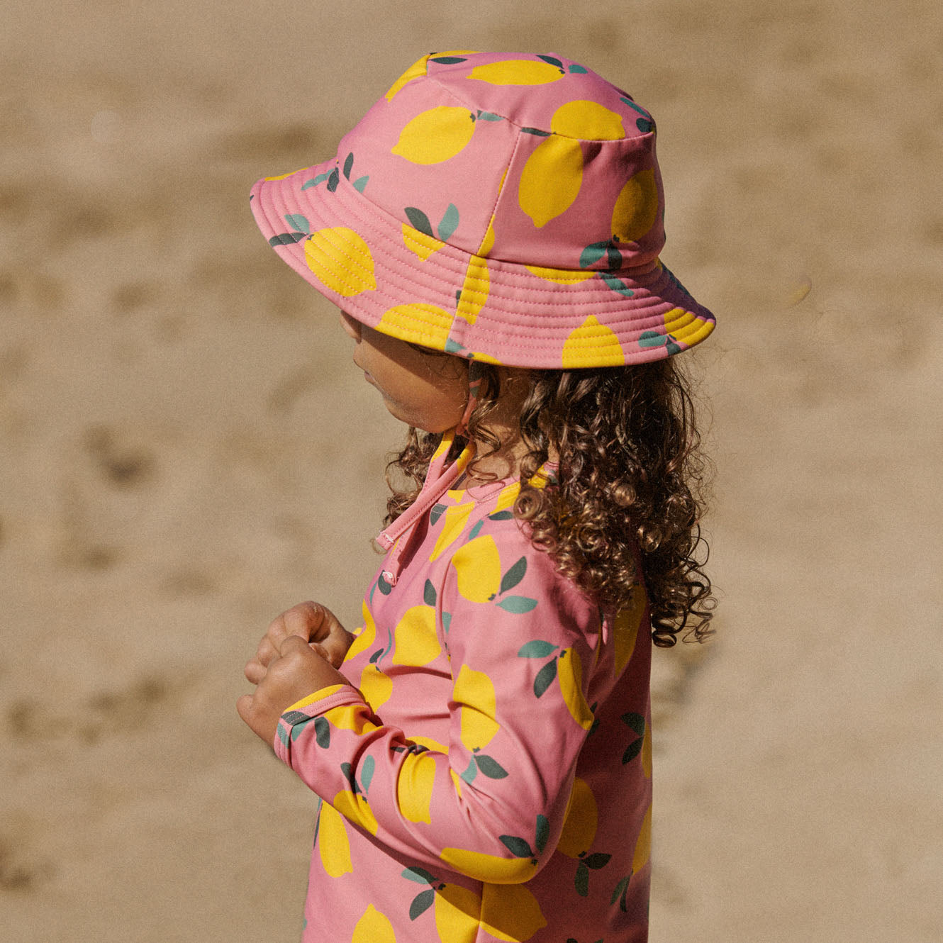 SPLASH SUNHAT | Lemmony Rose Print-Web-hover