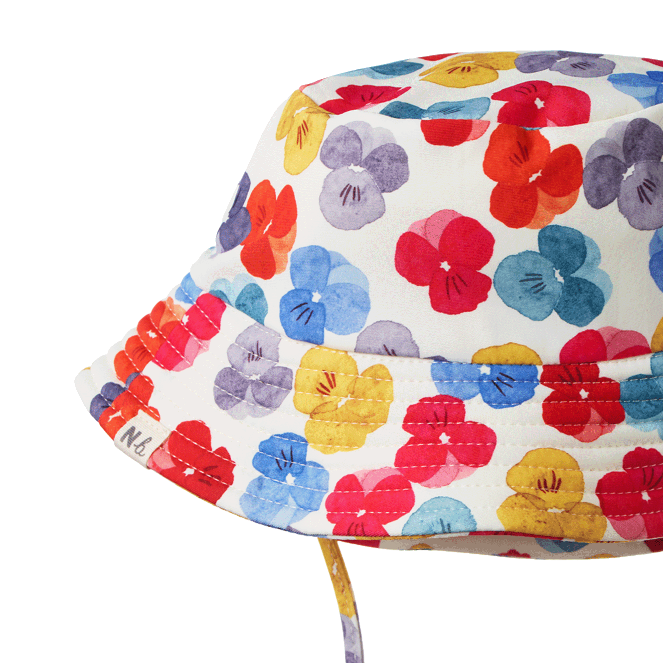 SPLASH SUNHAT | Painted Delphine Print-Extra Img - 2
