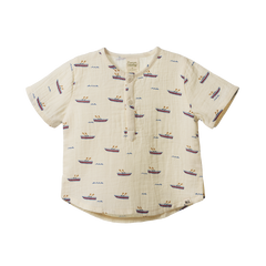 SS CARAVAN SHIRT MUSLIN | Row Boats Print-Web-front