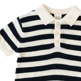 STEVIE POLO | Navy Bold Stripe-Extra Img - 1