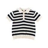 STEVIE POLO | Navy Bold Stripe-Web-front