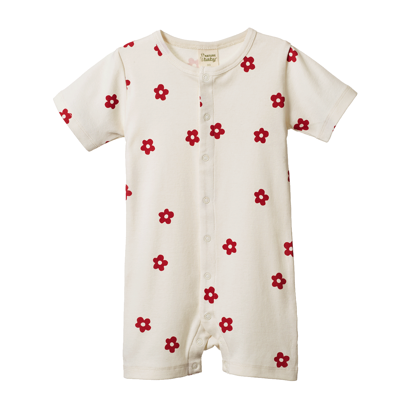 SUMMER SLEEPY SUIT | Flora Red Print-Web-front
